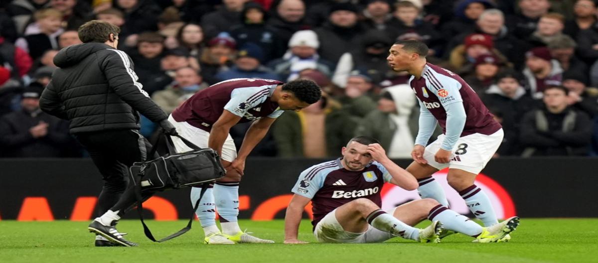 Aston Villa captain John McGinn was substituted off due to injury during the match against Leicester City