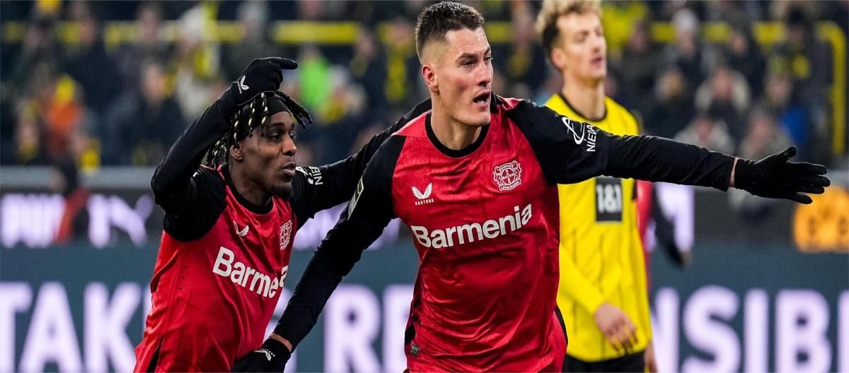Bundesliga - Patrik Schick scores twice as Leverkusen beats Dortmund 3-2