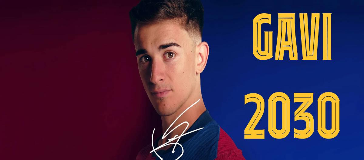 Barcelona completes contract extension with midfield wonderkid Gavi..