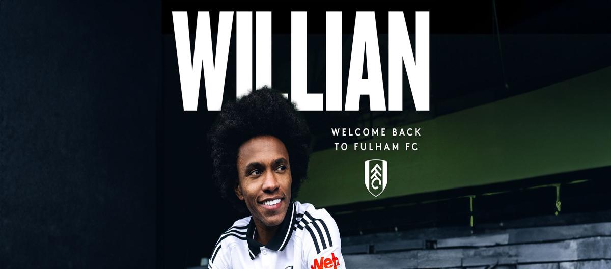 Brazil international winger Willian returned to Fulham on a free transfer after 6-months..