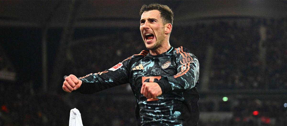 ◤Bundesliga◢ Leon Goretzka and Kingsley Coman score quickfire goals as Bayern Munich come from behind to thrash Stuttgart with a 1-3 away win..