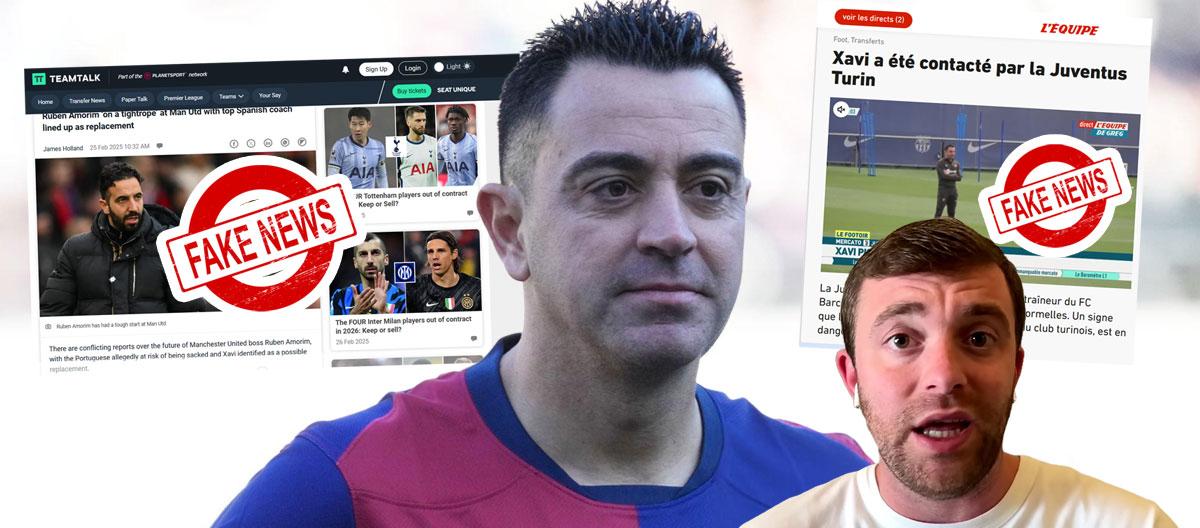 Fabrizio Romano refute rumours claiming that both Manchester United and Juventus are interested in appointing Barcelona legendary midfielder Xavi Hernandez to replace their respective head c