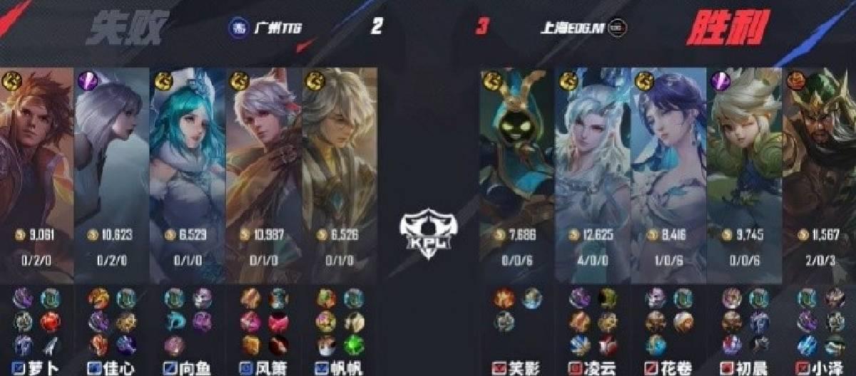 Shanghai EDG.M successfully defeated Guangzhou TTG with a score of 3 to 2