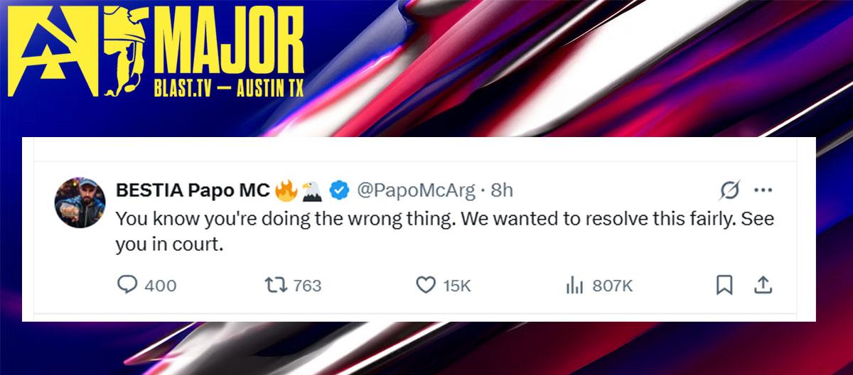 BESTIA CEO threatened to take BLAST to court over decision to allow Legacy to replace them in the Austin Major..