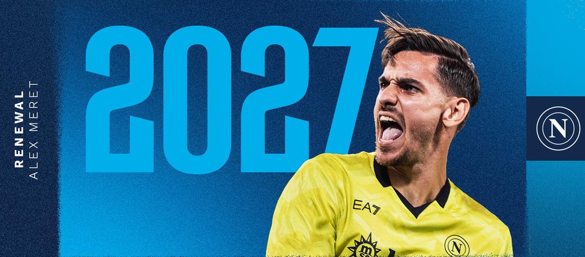 Napoli officially completes contract extension with Italy international goalkeeper Alex Meret..