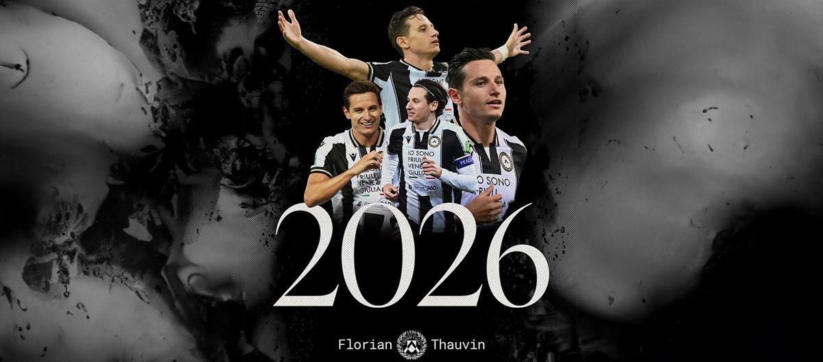 Udinese officially triggered the contract extension clause of its captain Florian Thauvin..