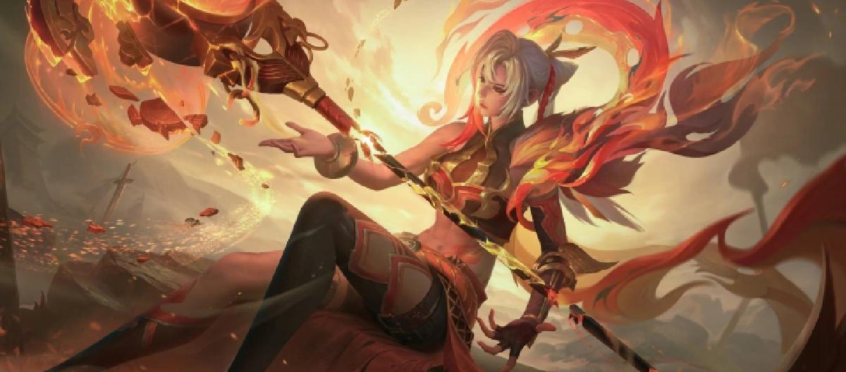 钟无艳超值皮肤，戍鼓铭心重塑峡谷女将形象。