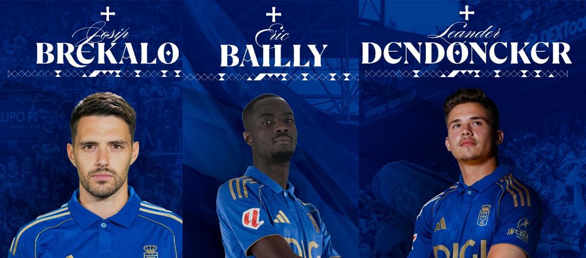 Real Oviedo officially announce the signing of Josip Brekalo, Eric Bailly and Leander Dendoncker..