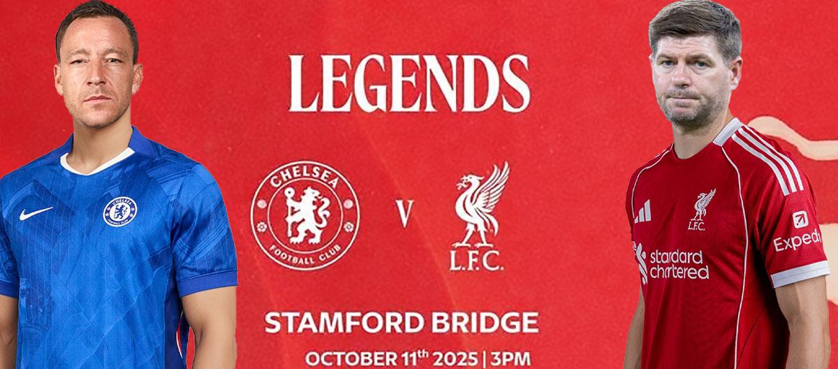 Chelsea to play Liverpool in fundraising Legends Match on October 11..