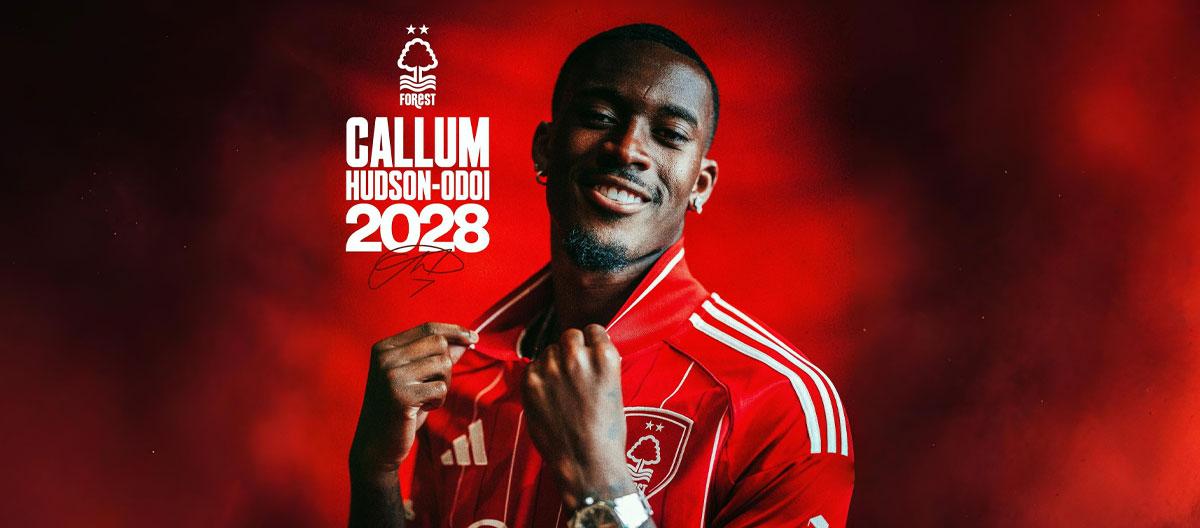 Nottingham Forest completes contract extension with England international winger Callum Hudson-Odoi..