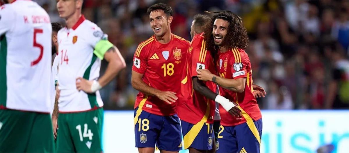 World Cup Qualifiers - Merino scores as Spain defeats Bulgaria 3-0