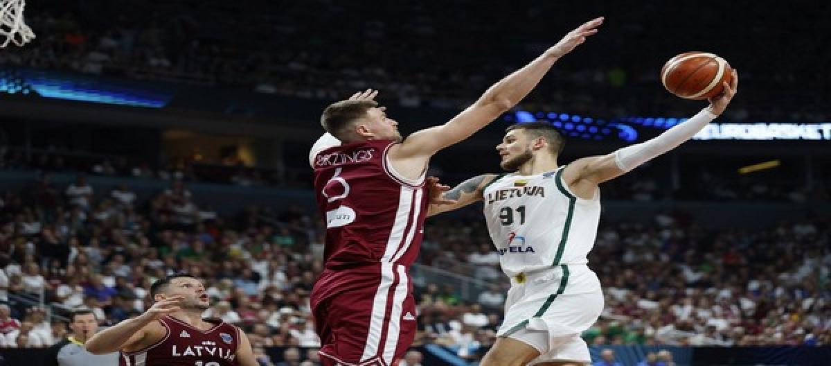 Lithuania defeats host Latvia to advance to European Championship quarterfinals