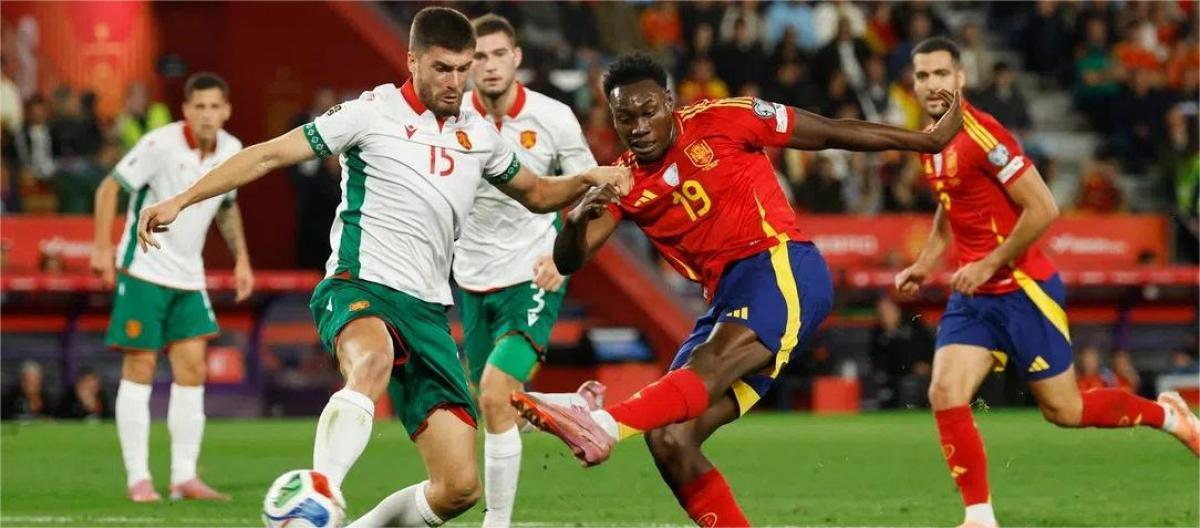 World Cup Qualifiers - Merino scores twice as Spain defeats Bulgaria 4-0