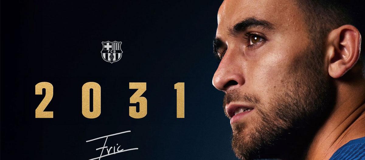 巴塞罗那与西班牙国脚后卫埃里克·加西亚完成续约。