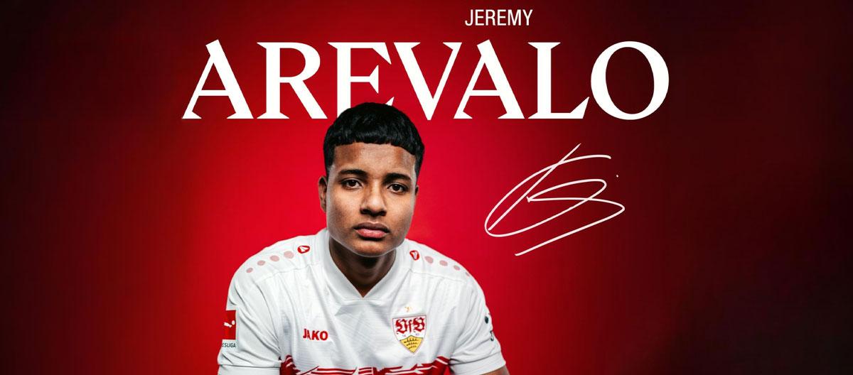 Stuttgart officially announce the signing of Racing Santander's young Ecuadorian international striker Jeremy Arévalo..