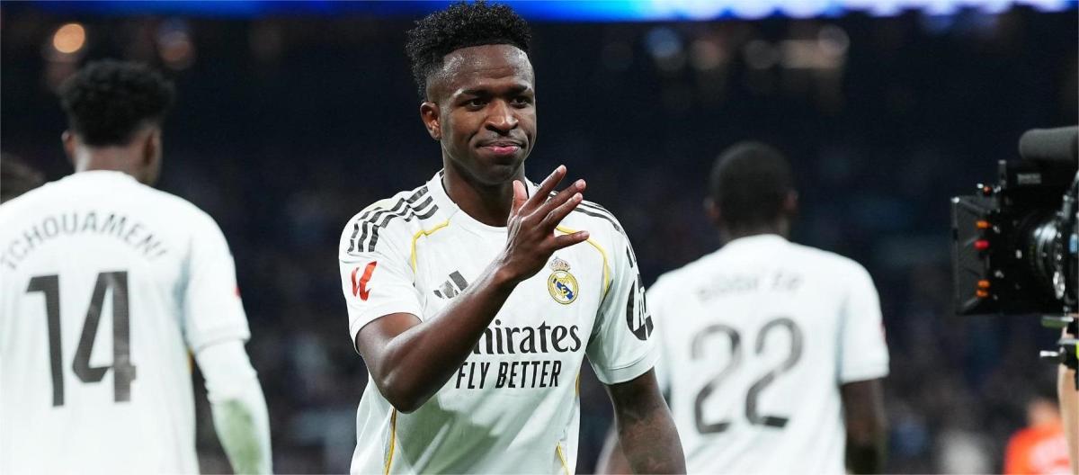 La Liga – Vinicius scores 2 goals as Real Madrid defeat Real Sociedad 4-1.