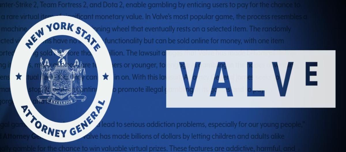The New York Attorney General has indicted Valve for promoting illegal gambling through video games, including CS2 and Dota 2.