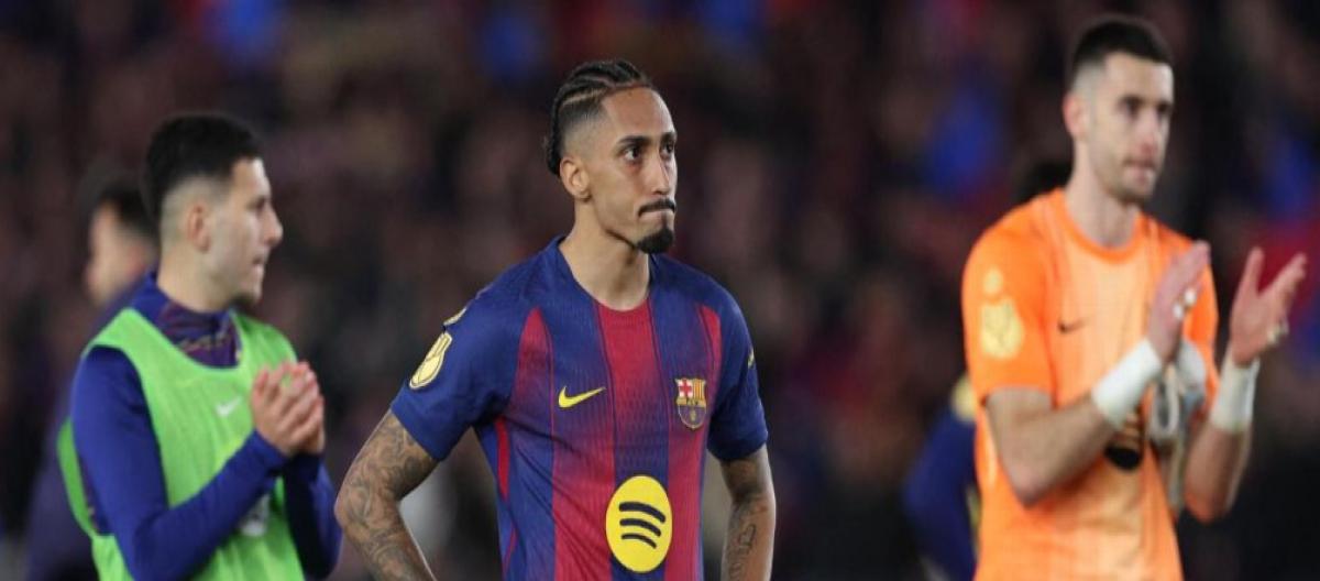 国王杯——贝尔纳尔双响拉菲尼亚点射，巴萨总比分3-4马竞无缘决赛