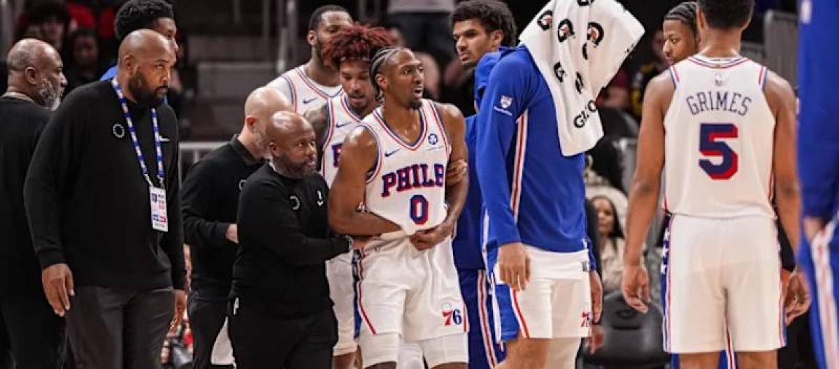 Philadelphia 76ers All-Star guard Tyrese Maxey is out with a sprained finger.
