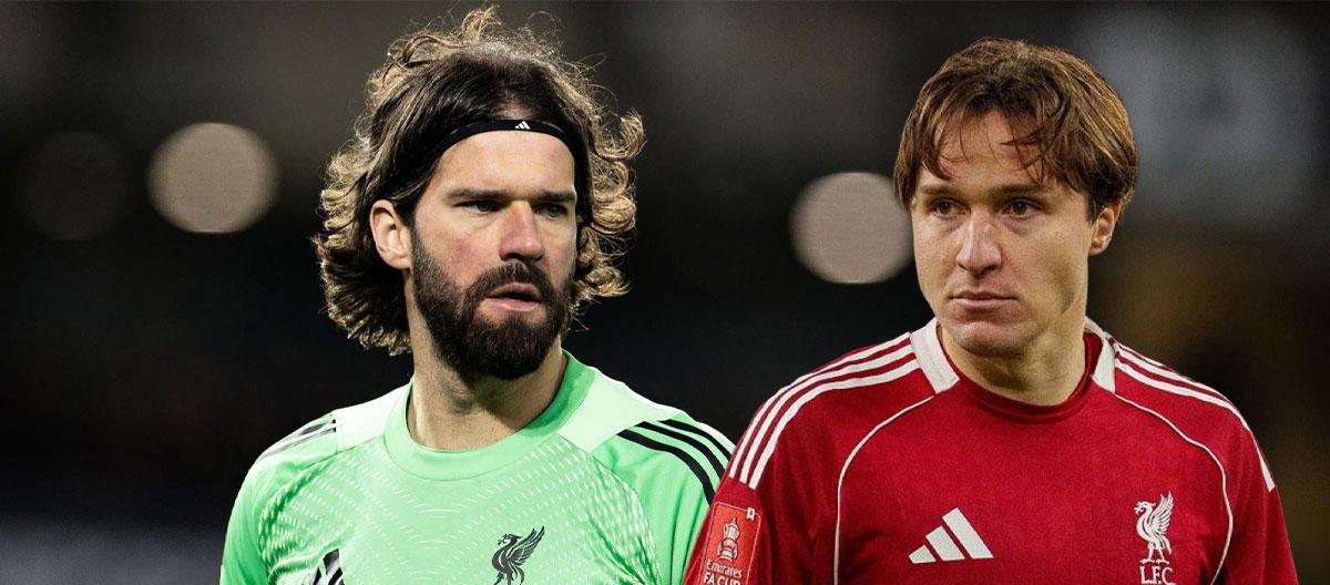 Liverpool confirmed that confirmed that goalkeeper Alisson Becker and forward Federico Chiesa will be unavailable for the Champions League match against Galatasaray..