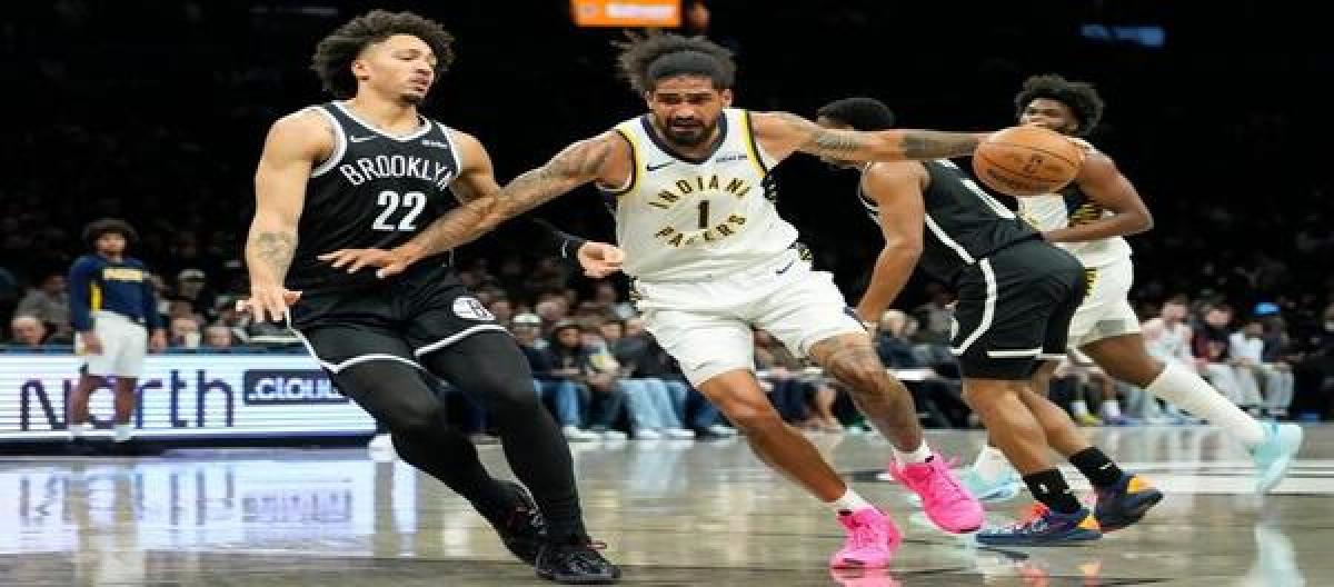 Lidl scored 26 points in a losing effort as the Pacers easily defeated the Nets 123-94.