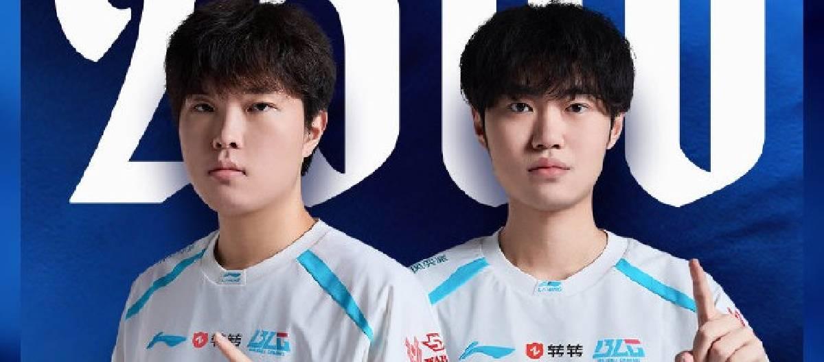 Knight和Bin双人组合达成第2500次击杀里程碑，排名联赛历史双人组合第12位