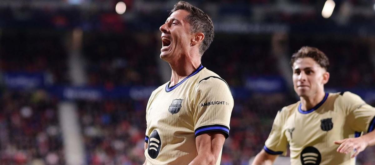 La Liga – Lewandowski scores as Barcelona defeat Osasuna 2-1