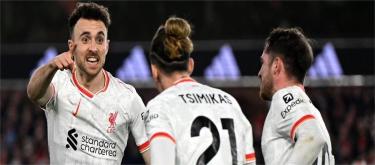 英超联赛——若塔建功　利物浦1比1战平诺丁汉森林