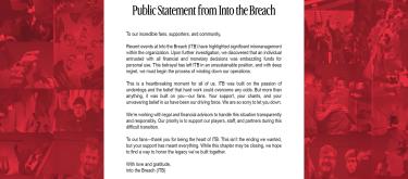 British e-sports team Into The Breach (ITB) will be completely ending their operation due to betrayal within the organization and serious financial problems..