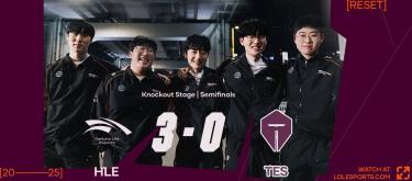 ◤FIRST STAND◢ Delight and Peanut power Hanhwa Life Esport (HLE) the finals with a 3-0 clean sweep over TOP Esport (TES)..
