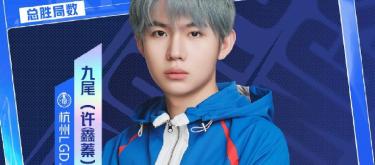 Hangzhou LGD.NBW player Jiuwei achieved 400 wins