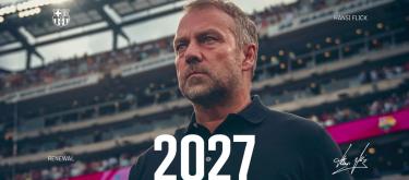 Barcelona officially completes contract extension with head coach Hans Dieter Flick..