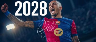 Barcelona officially completes contract extension with its captain Raphinha..