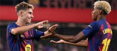 甘伯杯——费尔明梅开二度　巴塞罗那5比0完胜科莫