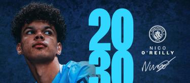 Manchester City completes contract extension with England U21s international midfielder wonderkid Nico O'Reilly..