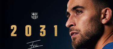 Barcelona completes contract extension with Spain international defender Eric García..