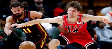 Johnson's 36 points weren't enough to save the Bulls from a narrow 152-150 victory over the Hawks.