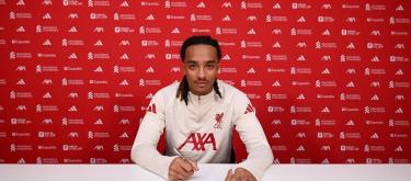 Liverpool officially announce the signing of Burnley's young defender Noah Adekoya..