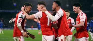 English League Cup – Dzekeresh scores as Arsenal beat Chelsea 3-2.