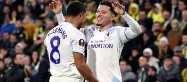 Jadon Sancho admitted that he was very happy to score his first goal for Aston Villa.