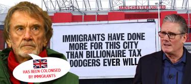 Manchester United co-owner Sir Jim Ratcliffe slammed by ruling and opposition parties leaders for claiming that "UK has been colonized by immigrants"..