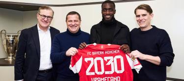 Bayern Munich completes contract extension with France international center-back Dayot Upamecano..