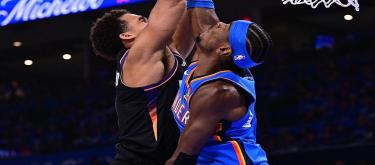 Booker's 23 points weren't enough to secure a Thunder victory over the Suns, who finished the game 119-84.